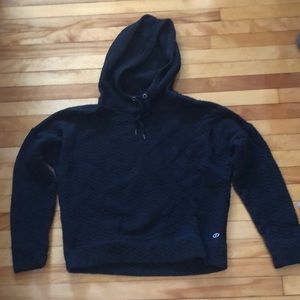 Spalding quilted crop hoodie Black L